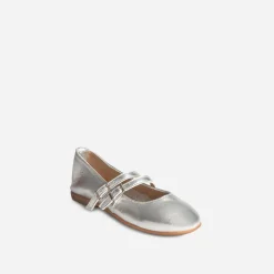 Babies BUGGY argentée cuir