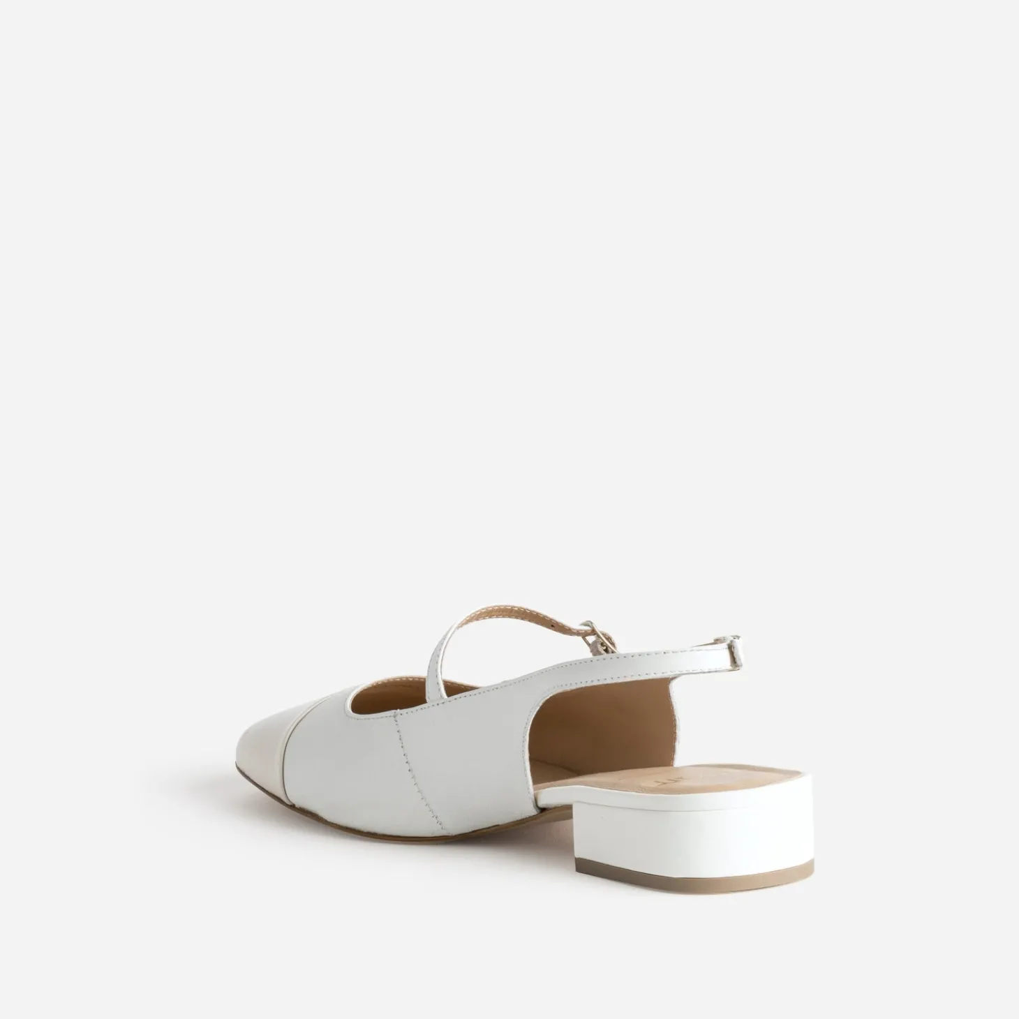 Babies slingback écrue cuir