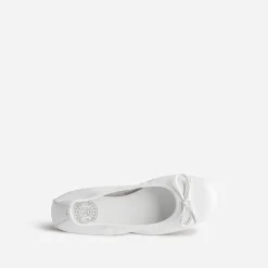 Ballerine BUGGY blanche en cuir