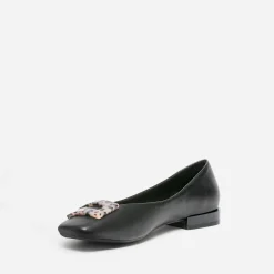 Ballerine noire avec décor écailles