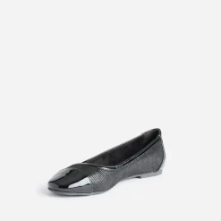 Ballerine noire bi matière