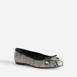 Ballerine noire imprimé effet python