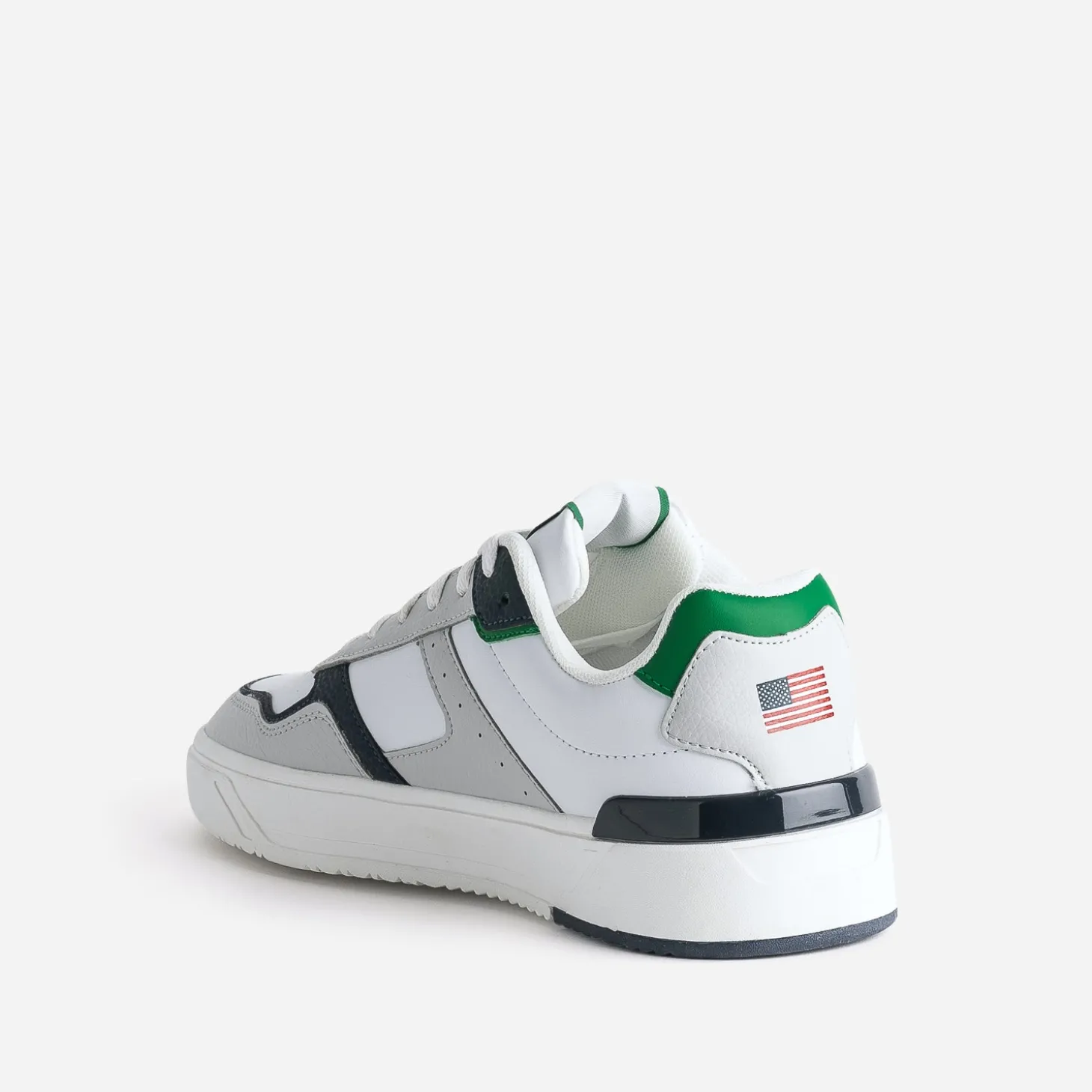 Basket SCHOTT blanche, grise et verte