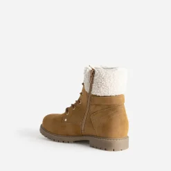 Boots à lacet BUGGY camel fourré