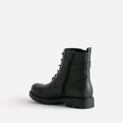 Boots à lacet BUGGY noir avec zip côté