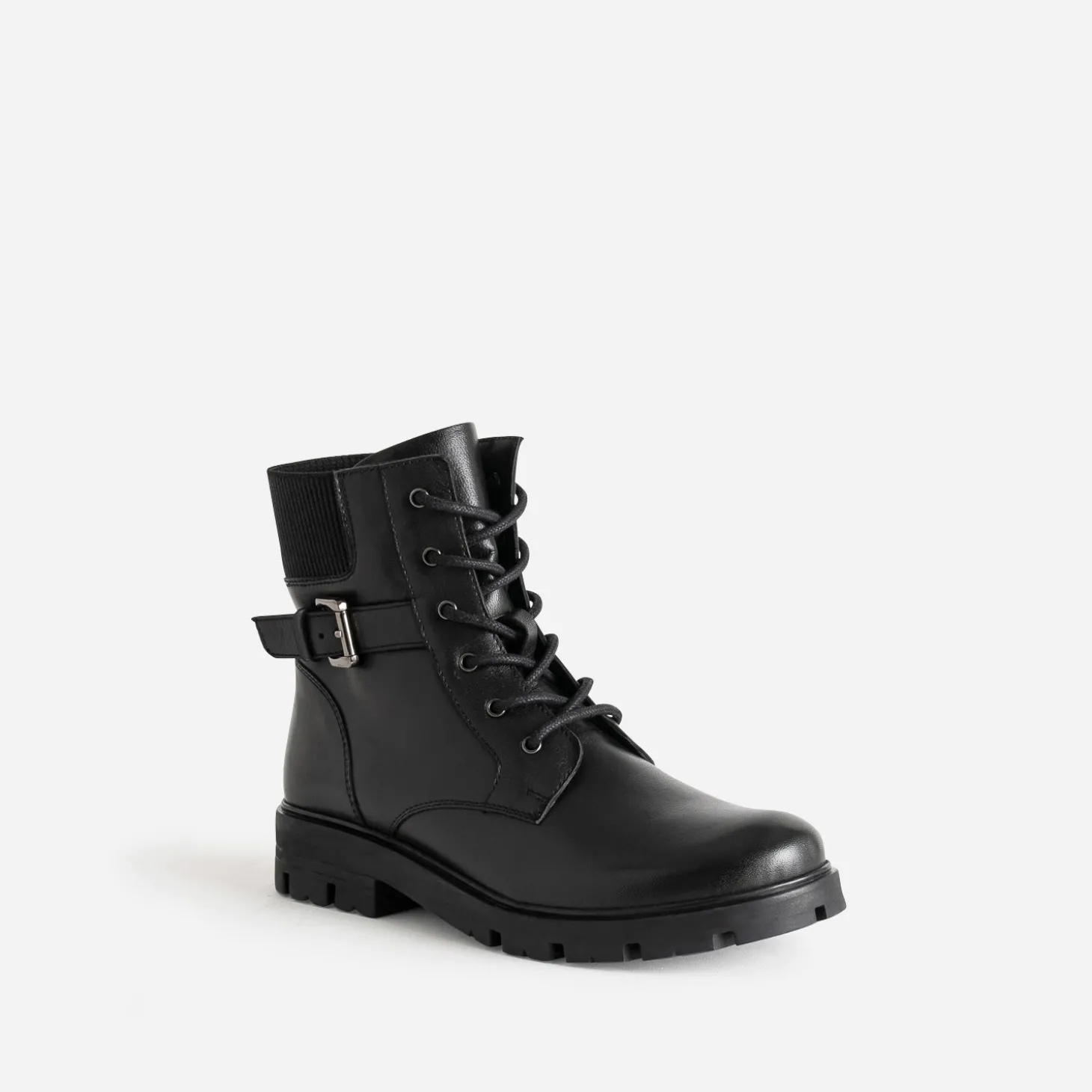 Boots à lacet BUGGY noir en cuir