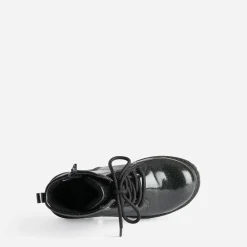 Boots BUGGY noir pailleté à lacet