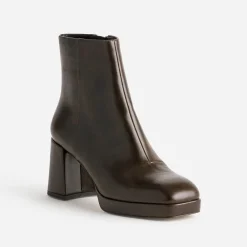 Boots marron à plateforme