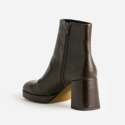 Boots marron à plateforme