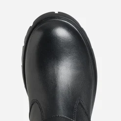 Botte BUGGY noir cuir esprit motard
