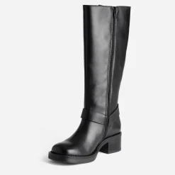 Botte motard TEXTO noire en cuir