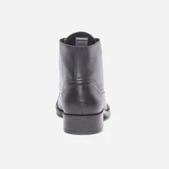 Bottine ERAM FLEX noire en cuir éco-conçu