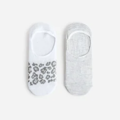 Chaussettes invisibles blanches et grises