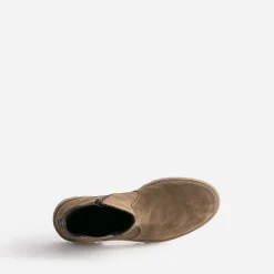 Chelsea boots BUGGY taupe en cuir