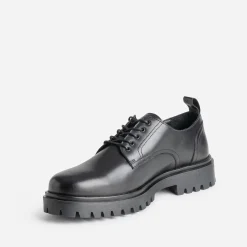 Derby noir cuir semelle crantée