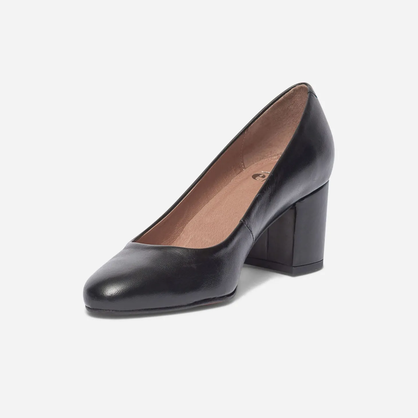 Escarpin éco-conçu noir en cuir