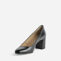 Escarpin noir en cuir