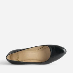 Escarpin noir en cuir