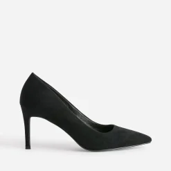 Escarpin TEXTO noir suédé éco-conçu à talon fin