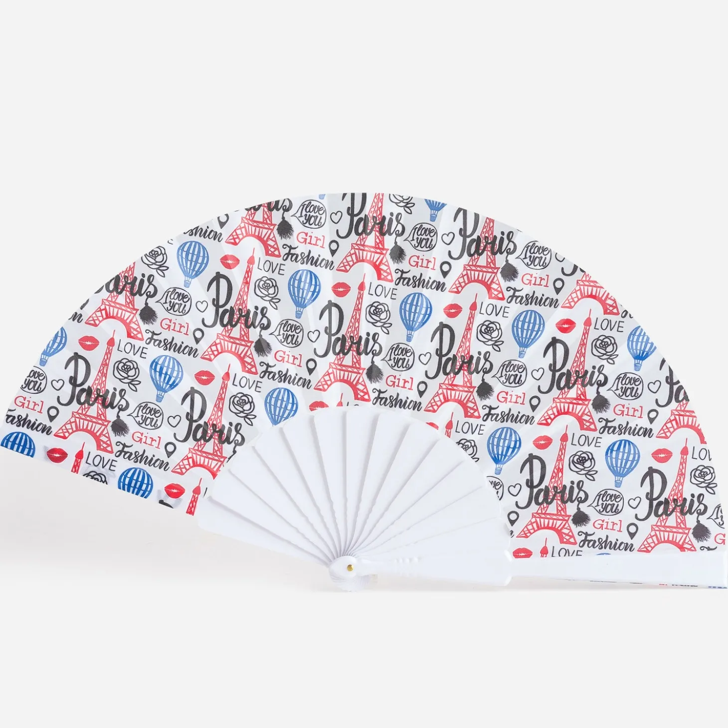 Eventail blanc motif inspiration Paris