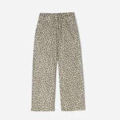 Jean TEXTO beige à imprimé léopard