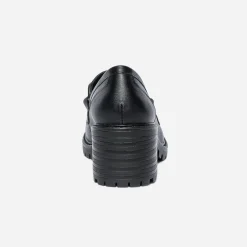 Mocassin à talon noir