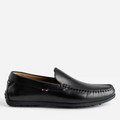 Mocassin noir en cuir