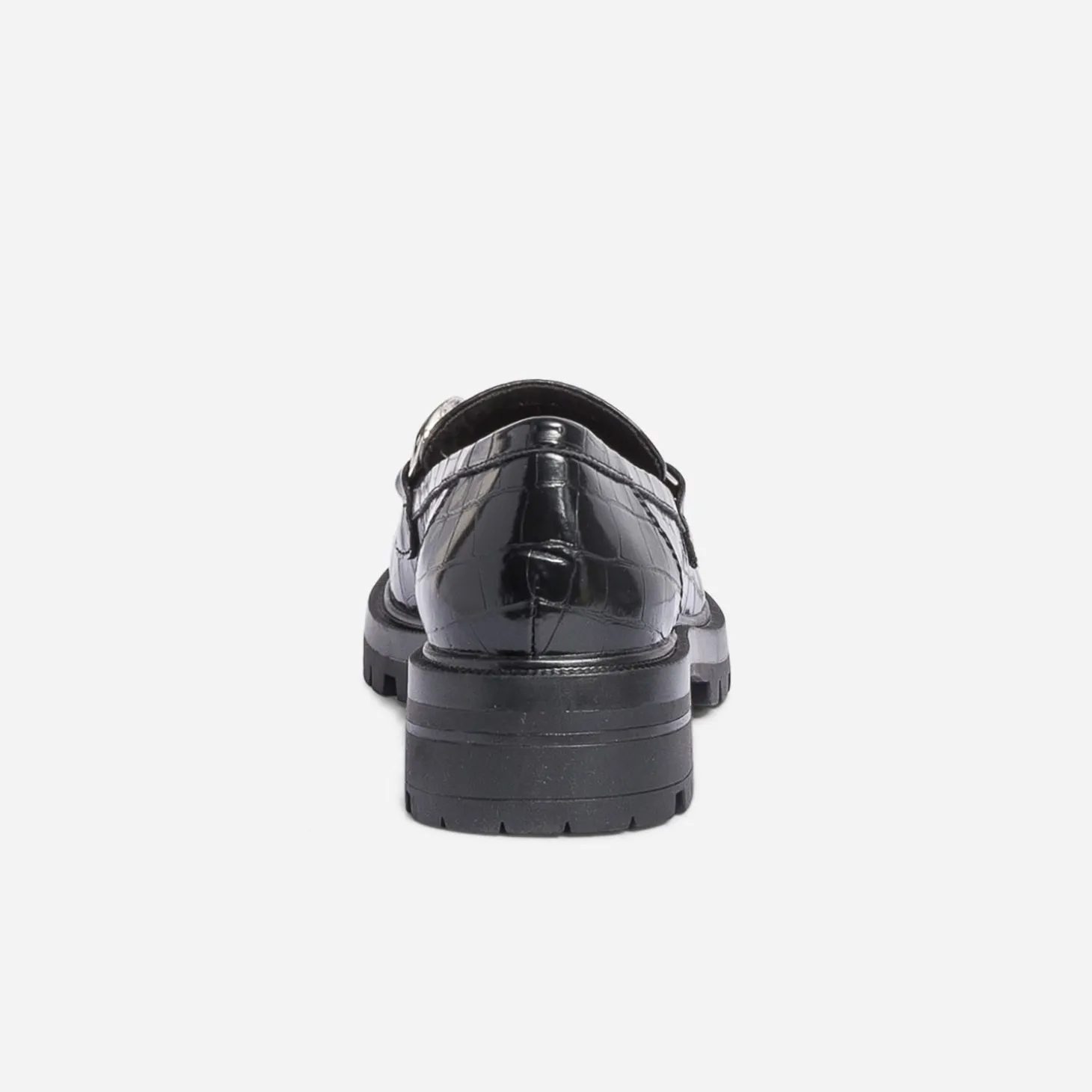 Mocassin TEXTO noir embossé croco
