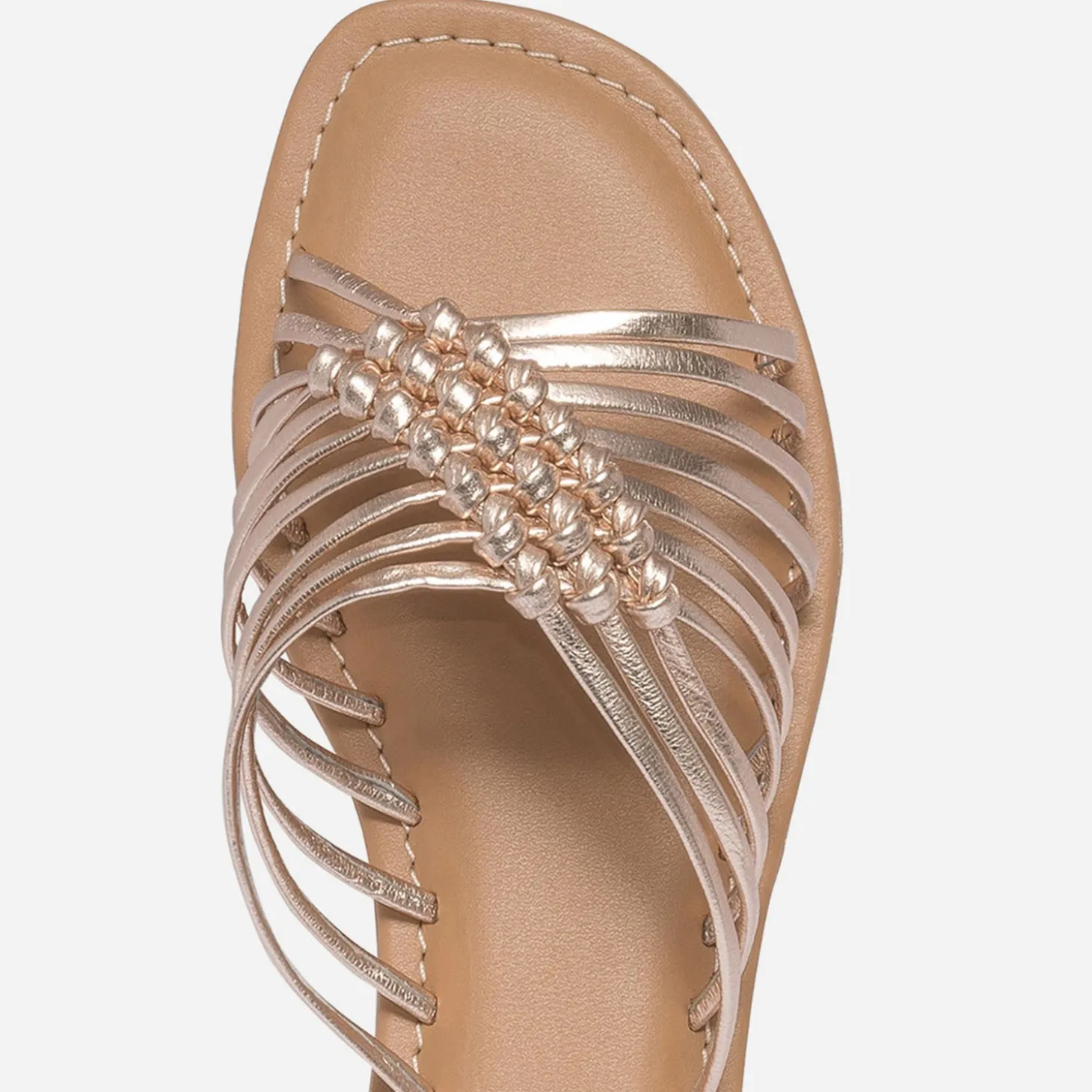 Mule dorée en cuir éco-conçu