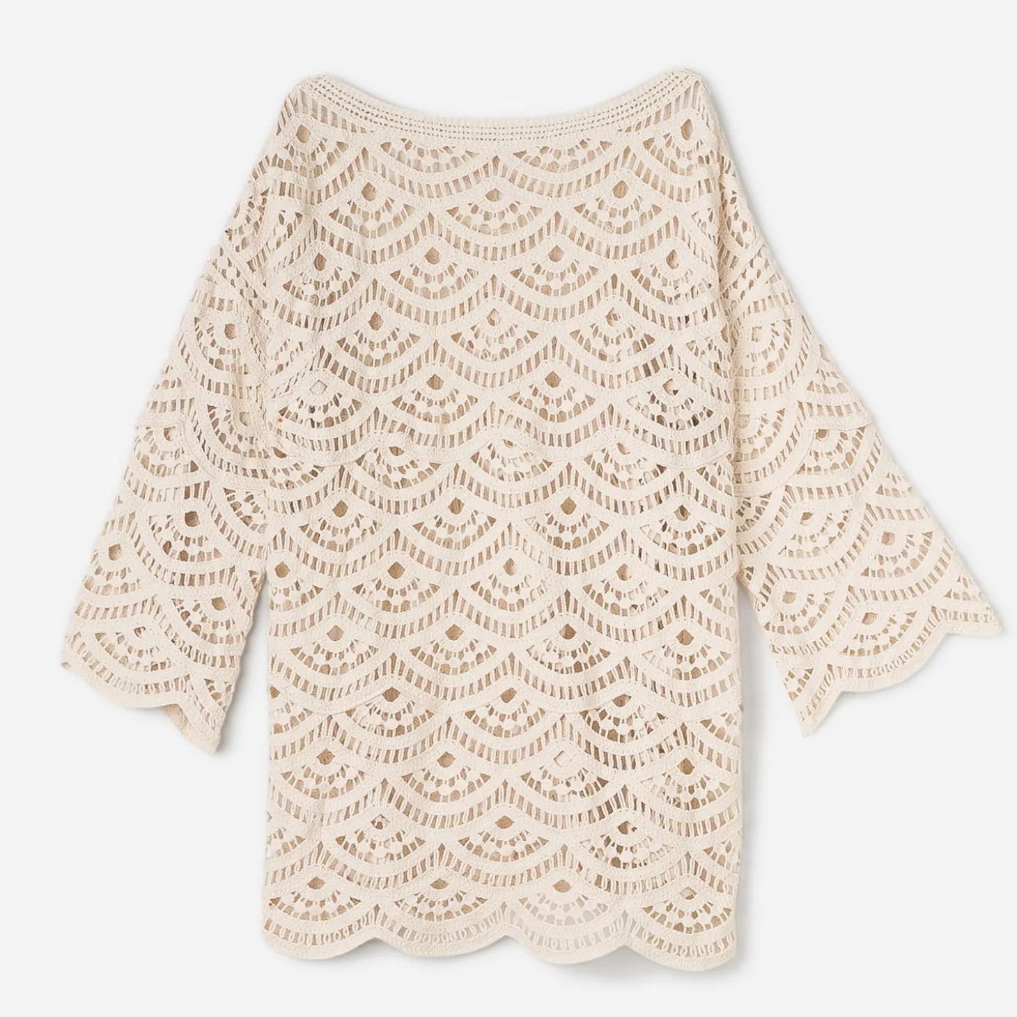 Robe TEXTO écrue façon macramé