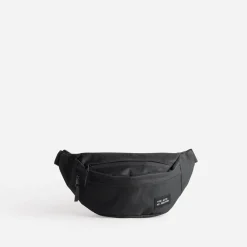 Sac banane noir nylon tissé mat