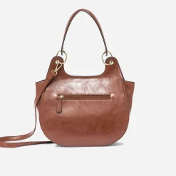 Sac besace cognac