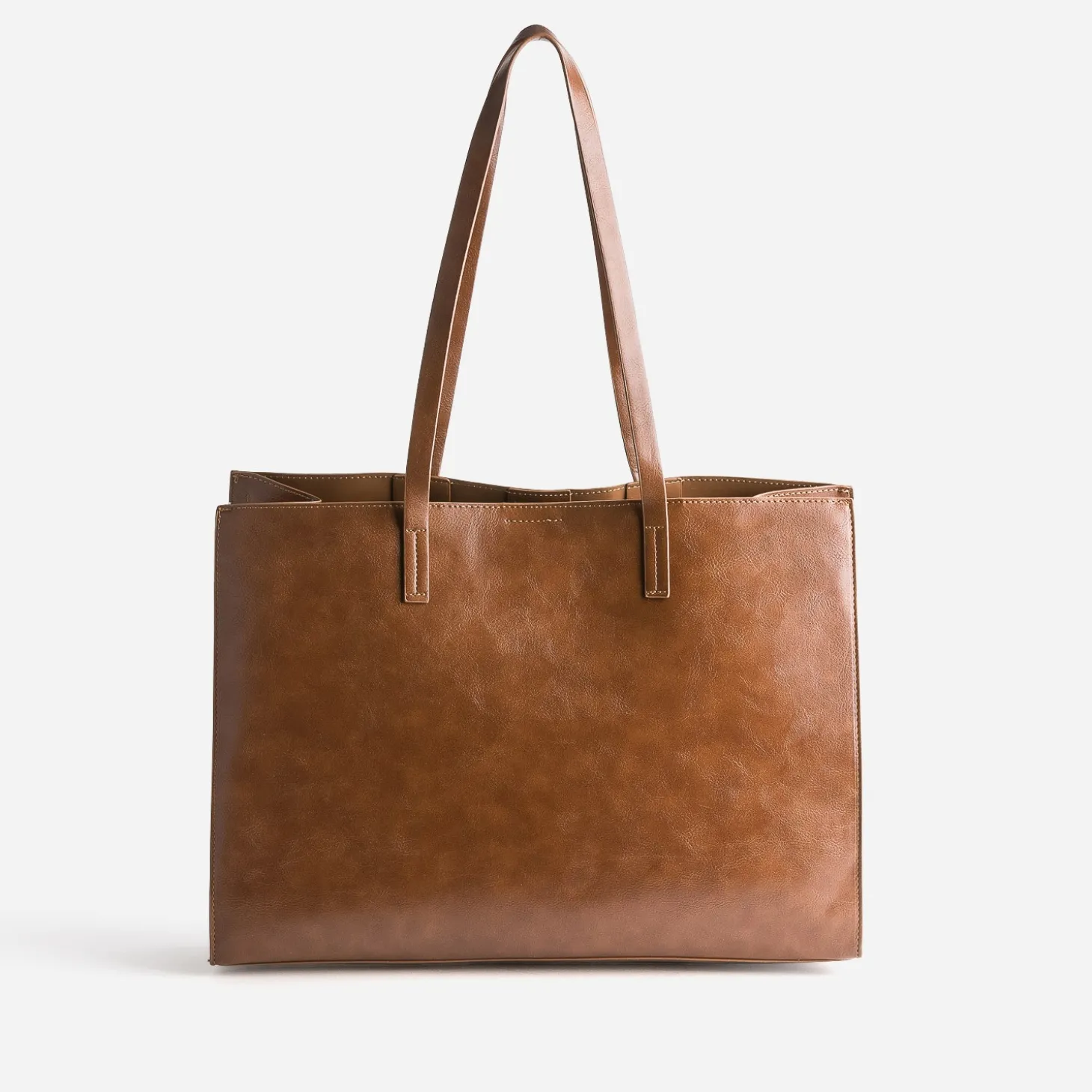 Sac cabas cognac détails bijou