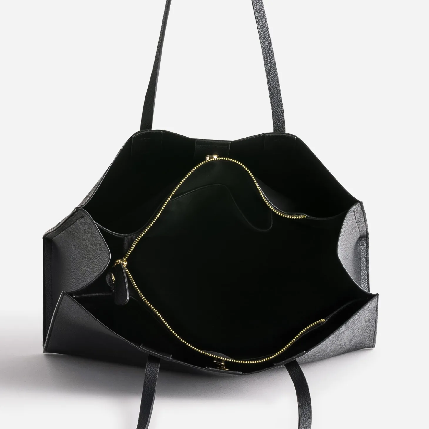Sac cabas noir 3 compartiments