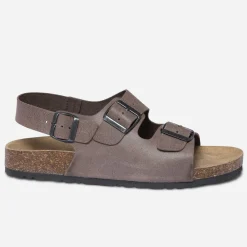 Sandale anatomique marron en cuir