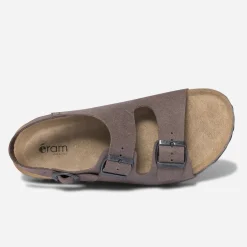 Sandale anatomique marron en cuir