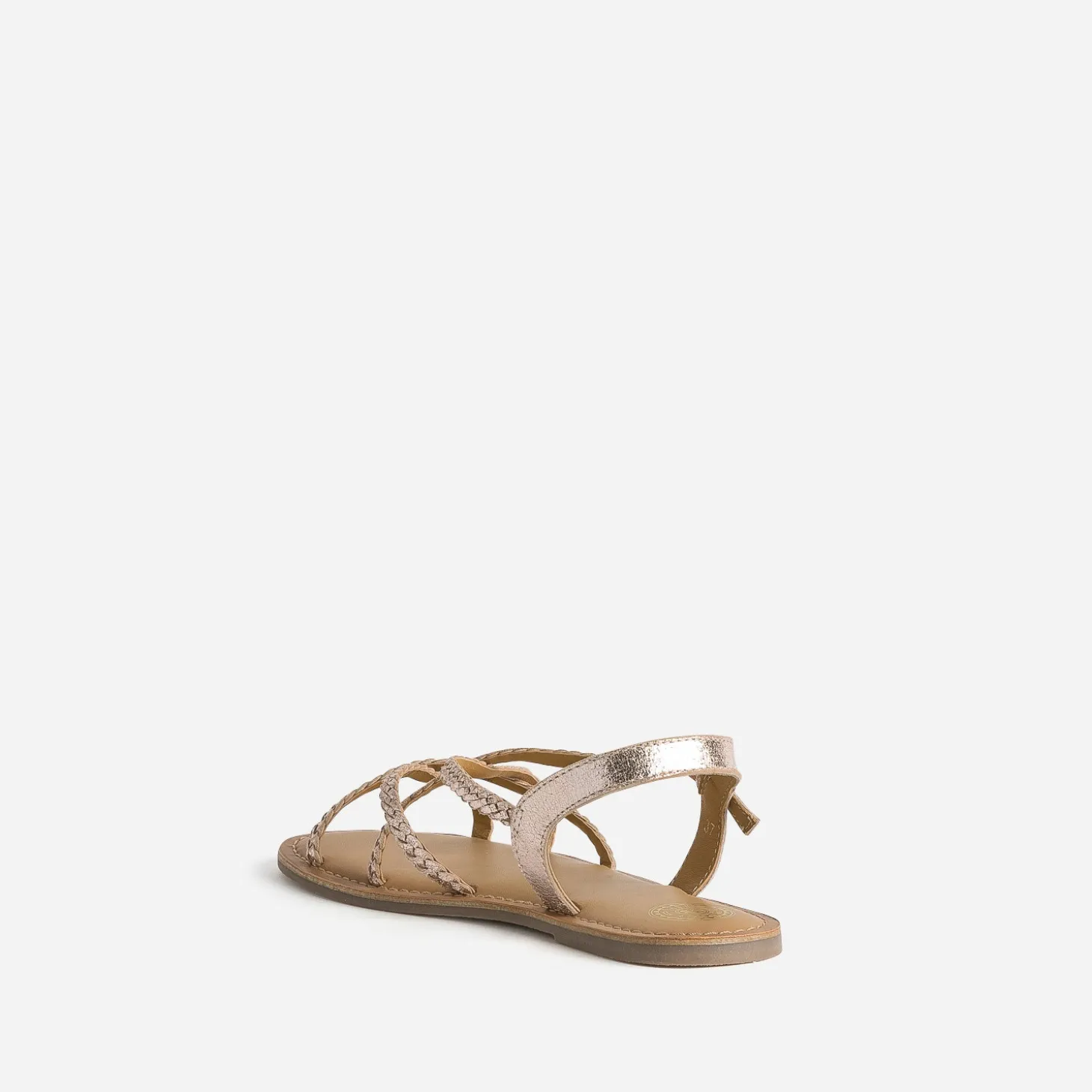 Sandale BUGGY cuivrée cuir tressé