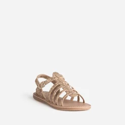 ​Sandale BUGGY dorée cuir effet léopard