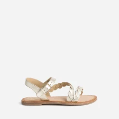 Sandale BUGGY dorée en cuir