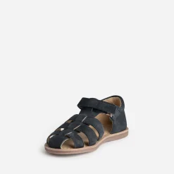 Sandale BUGGY marine cuir velours