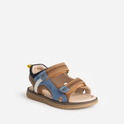Sandale BUGGY marron et bleue à scratchs