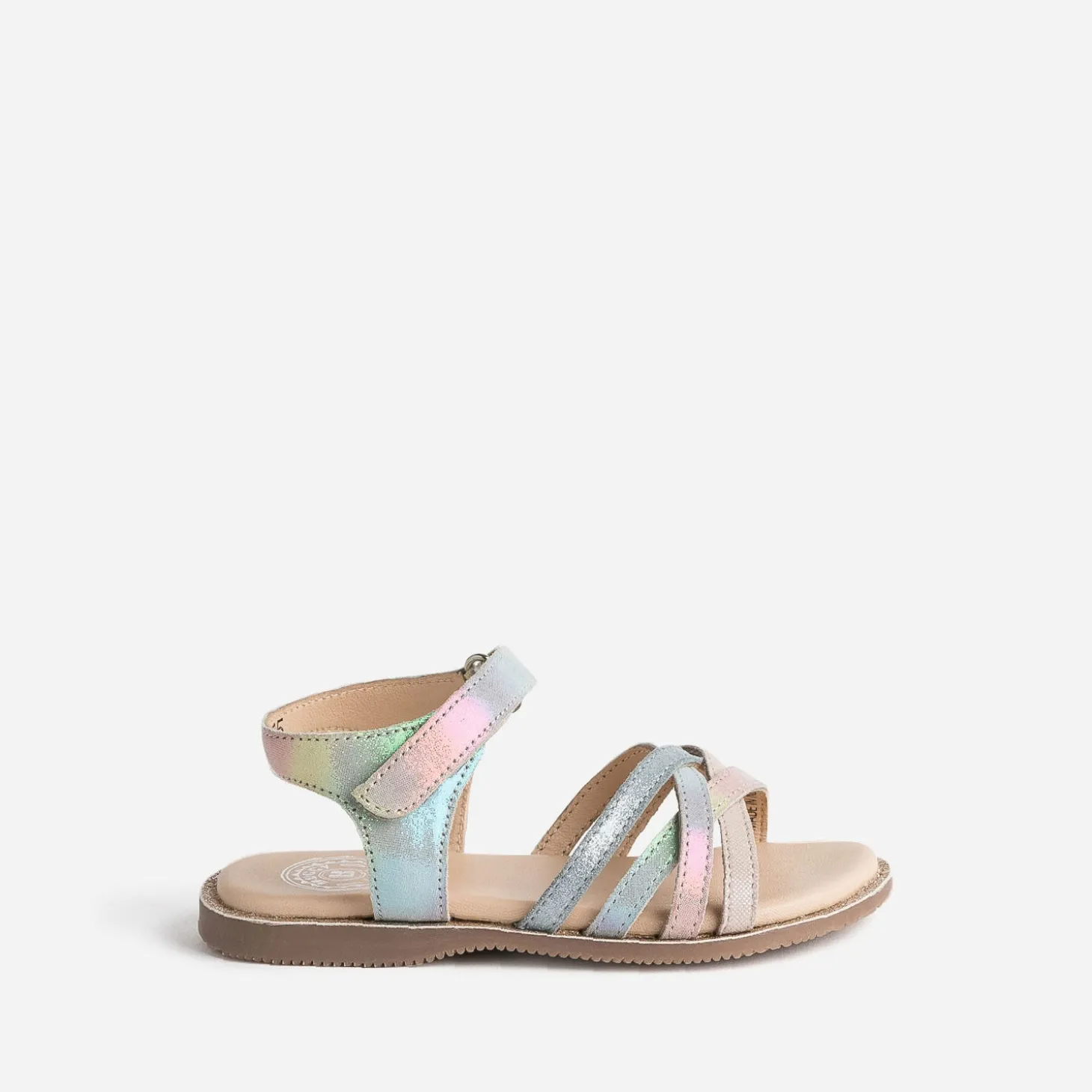 Sandale BUGGY multicolore cuir irisé
