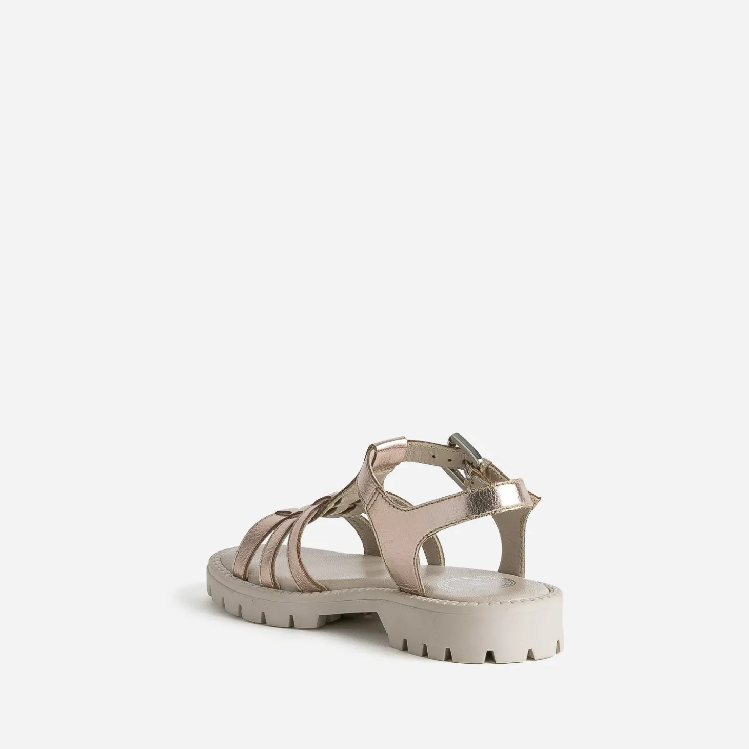 Sandale BUGGY rose cuivré semelle crantée