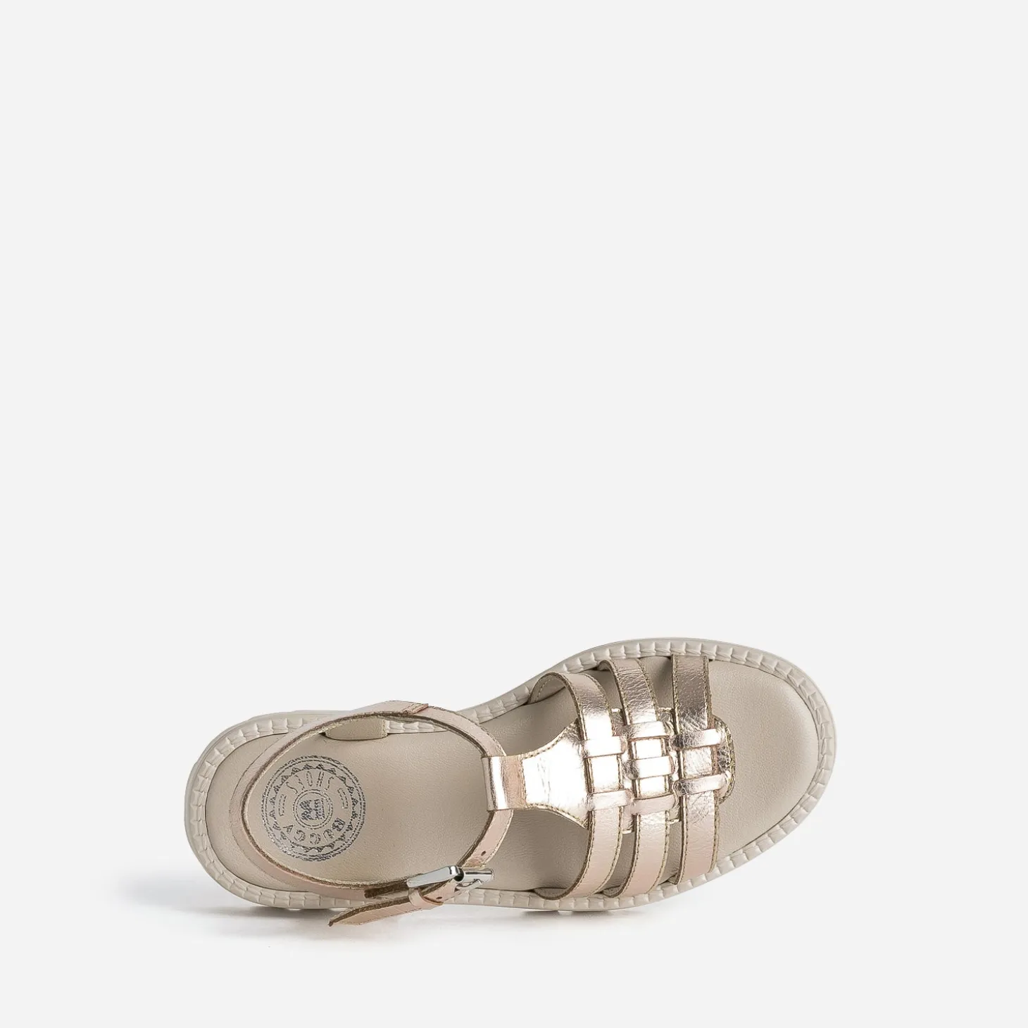 Sandale BUGGY rose cuivré semelle crantée
