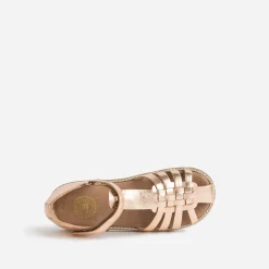 Sandale BUGGY rose cuivré en cuir