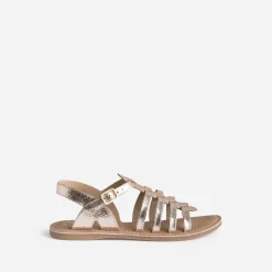 Sandale BUGGY rose cuivré en cuir