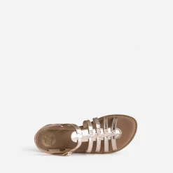 Sandale BUGGY rose cuivré en cuir