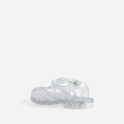 Sandale enfant MEDUSE transparente paillettes argentées