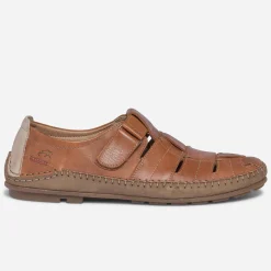 Sandale fermée FLUCHOS camel en cuir