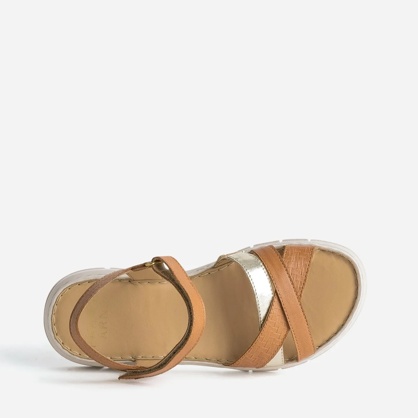Sandale FRANCE ARNO cognac cuir